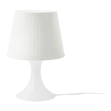 IKEA LAMPAN nocna lampa stołowa, biała extra cena