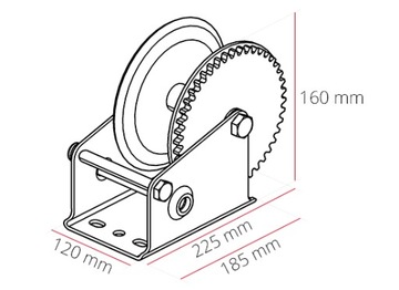 DRAGON WINCH DWK 25 V РЕМЕННАЯ ГРУЗОВАЯ ЛЕБЕДКА 1133 кг