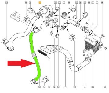 ШЛАНГ ТУРБОИНТЕРКУЛЕРА RENAULT KANGOO 1.5 DCI