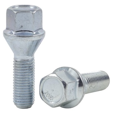 Śruby do felg kół M12x1,25 28 mm stożek klucz 17