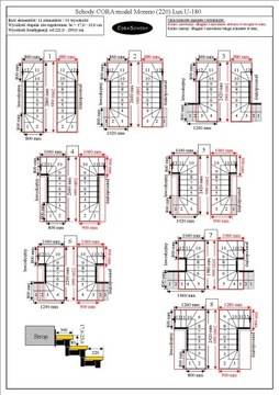 Лестница DUDA Moreno 220 LUX 02 U-180 12 элементов