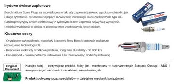 BOSCH IRIDIUM SPLIT AUDI A4 1,8 T 2,4 2,6 2,8 СНГ