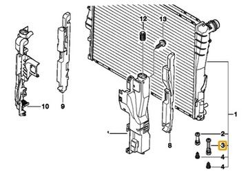 ŚRUBA SPUSTOWA CHŁODNICY BMW 3 (E46), X3 BMW OE 17111437359 korek spustowy