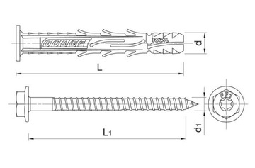 РАСШИРИТЕЛЬ РАМЫ -- 10x200 мм -- RAWLPLUG