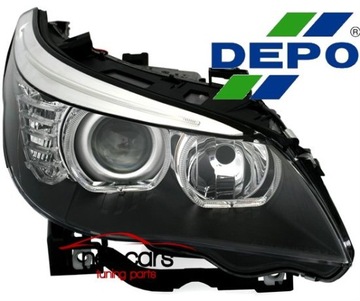 ЛАМПЫ ФАР BMW 5 E60 E61 LED ANGEL EYES DEPO