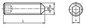 Установочный винт с потайной головкой черный M20x60 DIN914 1 шт.