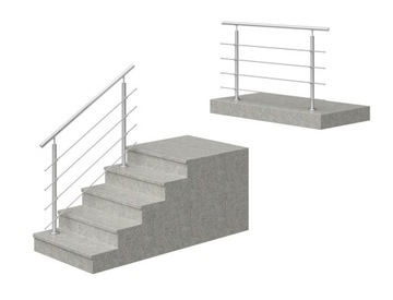 фото ориг. №4, Balustrade stainless steel model atlanta, filling 4 x o12 mm, length 1, 2 m