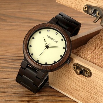 Drewniany zegarek BOBO BIRD P04-1 Unisex Bobobird