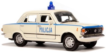 МЕТАЛЛИЧЕСКАЯ МОДЕЛЬ AUTO MILICJA MO FIAT 125p WELLY PRL