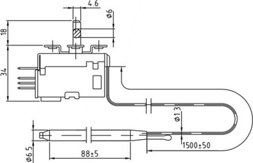 ТЕРМОСТАТ духовки Amica Bosch 50...300С