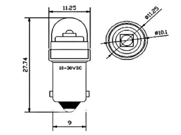 Светодиодная лампа T4W Ba9s Cree UHP 12V 24V сильного качества