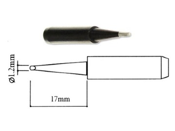 Grot do WEP ZHAOXIN P T-1.2D 1.2mm płaski Black HQ