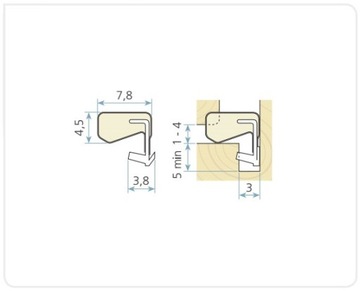 QLON QL3070 белый уплотнитель для деревянных окон