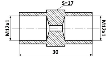 Соединитель тормозной трубки М12х1