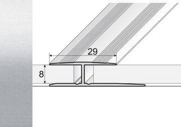 Listwa 180cm progowa łącząca SREBRO A61