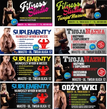 Baner reklamowy Reklama - Fitness Studio 2x1 Szyld