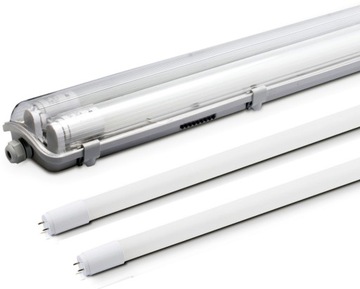 Lampa Przemysłowa Hermetyczna 2x120 + Świetlówka