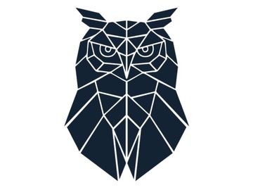 Diamond Cut Owl - szablon sowa mozaika na ścianę