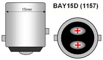 Светодиодная лампа P21/5W BAY15D 12В-24В 1157, питание по шине CAN
