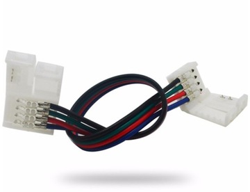 ZŁĄCZKA 4 PIN RGB TAŚMY LED 10mm DWUSTRONNA ZACISK