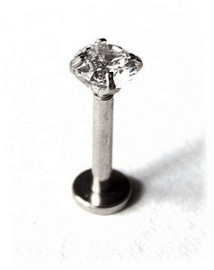 labret brody wargi cyrkonia gwint wewnętrzny oczko 1.2/6/4mm