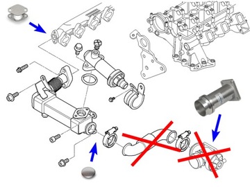 Замена пробки EGR BMW 2.0 3.0 E90 E92 E60 E61