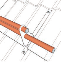 Płotek śniegowy 2 RUROWY 2m blachodachówka modułow