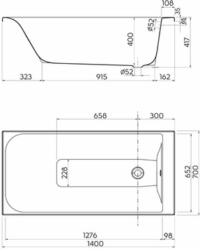 Koło Rekord wanna akrylowa 140 cm na 70 cm Kraków