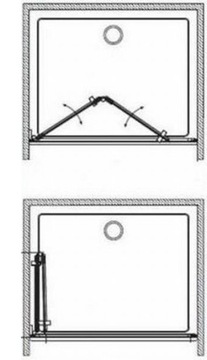 Встраиваемые душевые двери 100 складные HARMONY