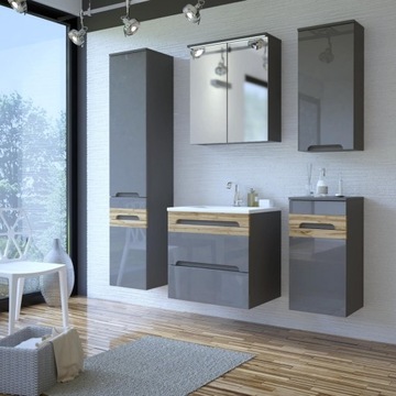 фото ориг. №6, Cabinet low gray gloss galaxy graphite