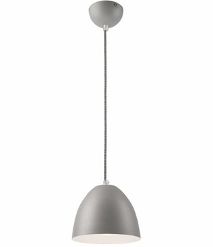 1 LAMPA WISZĄCA LIVIA LOFT METALOWA SREBRNA BIAŁA