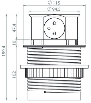 МЕБЕЛЬНАЯ РОЗЕТКА 3X250V USB ВЫДВИЖНАЯ OR-AE-1342