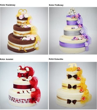 Оригинальный свадебный подарок для свадебного торта с полотенцами