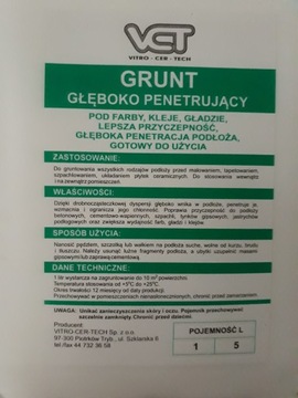 GRUNT GŁĘBOKO PENETRUJĄCY VCT 5L KARNISTER