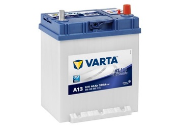 AKUMULATOR VARTA BLUE DYNAMIC 40AH, 40 Ah, P+, 330A, A13, 187x140x227 mm.