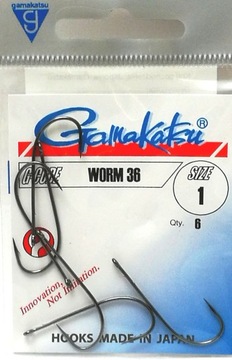 HACZYKI GAMAKATSU WORM 36 Nr 2/0 JAPOŃSKIE