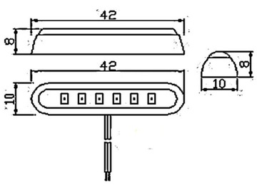 Светодиодный фонарь освещения номерного знака 6SMD LAMP Module