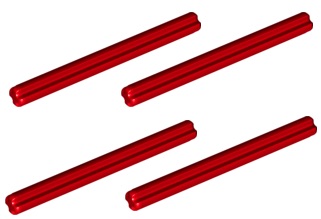 A43 Lego technic ośki 6 3706 czerwone 4szt NOWE