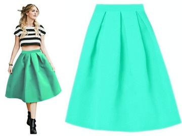 МОДНАЯ ЮБКА МИДИ С ЦВЕТОМ 42_44_40_38_36