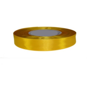 Tasiemka satynowa 12mm 32mb ŻÓŁTY 8012 wstążka