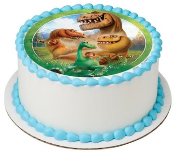 BARDZO GRUBY OPŁATEK NA TORT Dobry Dinozaur 20cm