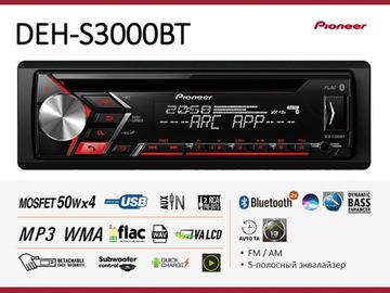 PIONEER DEH-S3000BT FLAC Android USB BLUETOOTH CD