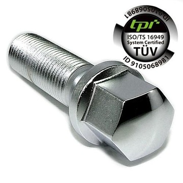 ŚRUBY KUTE CHROM CHROMOWANE 12x1,5 14x1,5 - PREMIUM TPI TUV 10.9 - 20szt