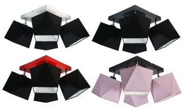LAMPA ŻYRANDOL MŁODZIEŻOWA plafon MIX Abażurow LED