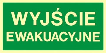 Wyjście ewakuacyjne 10x20 naklejka