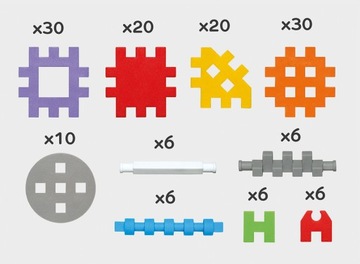 Мини-вафельные кубики Konstruktor 140 Marioinex Waffles