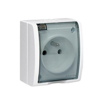 SIMON AQUARIUS IP54 gniazdo z klapką z/u AQGZ1/11A