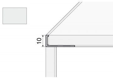 A51 Listwa krawędziowa 10mm ALUMINIUM NATURA 200cm