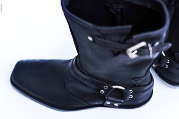 WYSOKIE KOWBOJKI model K-999 Skóra naturalna 39-46