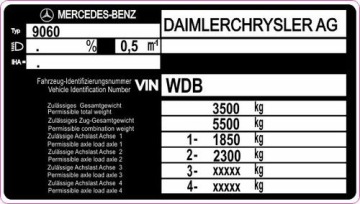 DACIA identifikacinės plokštelės lipdukas pakaitinis VIN V.2 PT-031-4 – nuotrauka 6